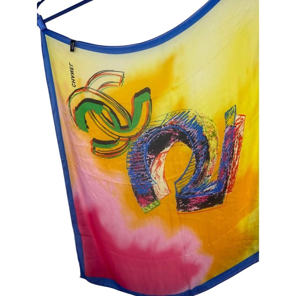 CHANEL Multicolor No.5 Perfume Bottle Silk Scarf - Picture 5 of 15